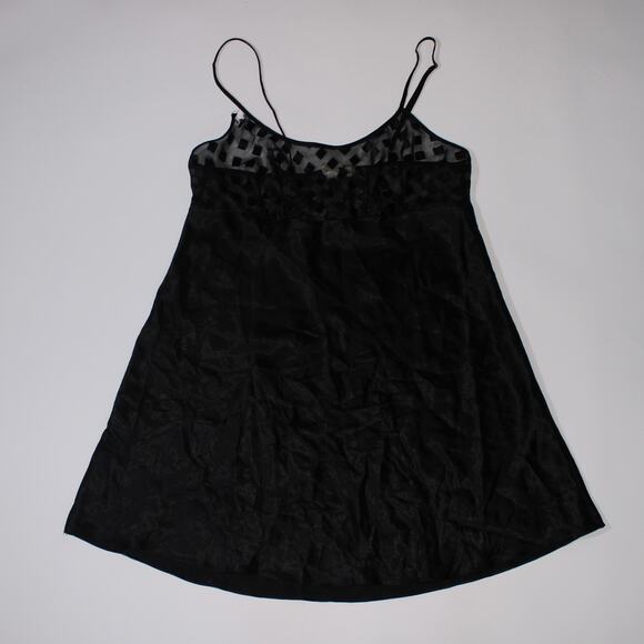 Victoria's Secret Vintage Black Slip Dress With Sheer Cups - Picture 1 of 5